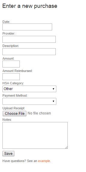 Saving an HSA purchase