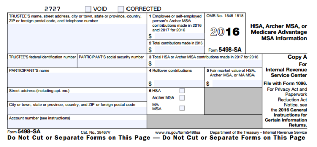 What is HSA tax form 5498-SA? | HSA Edge