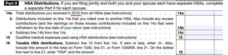 2016 HSA Form 8889 - Instructions and Example | HSA Edge