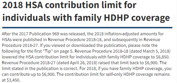 2018-HSA-family-coverage-contribution-limit-change-IRS-mistake-apology